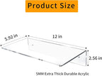 Jansburg 12 Inch L-Shaped Acrylic Floating Shelf Wall Mounted Shelves Invisible - Image 3