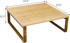 soges Small Foldable Coffee Table, Wooden Low Table - Image 3