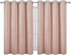 Blush Thermal Blackout Curtains/52 x 45 Inch/Set of 2 Panels Room Darkening - Image 2