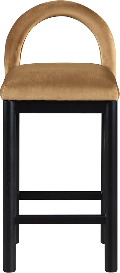 Meridian Furniture 11035Saddle-C Conrad Collection Art Deco Counter Stool - Image 4