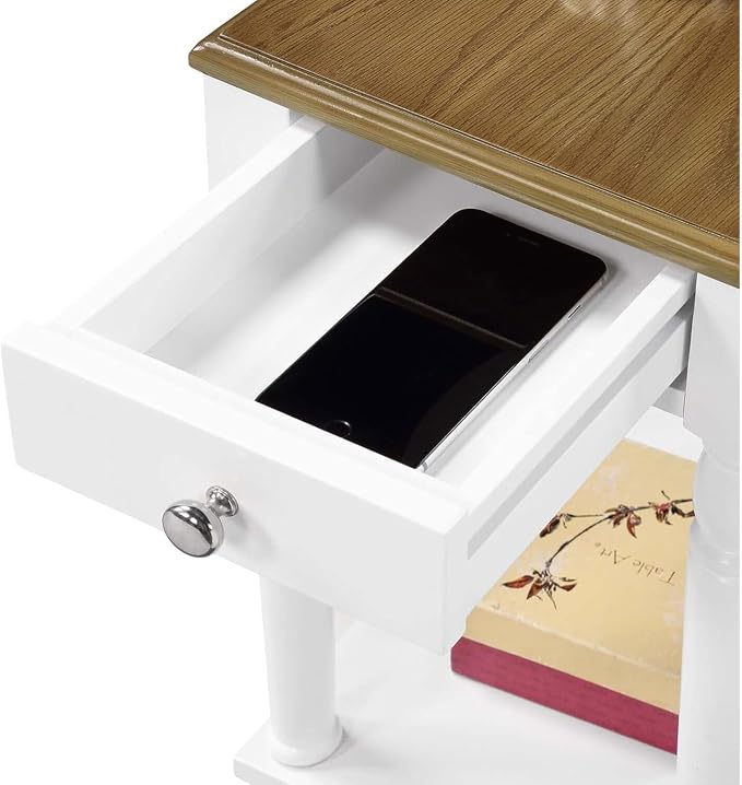 HomeStock Asian Allure Chairside Table, Compact & Stylish, Space-Saving Design - Image 5