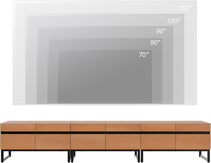 WAMPAT Modern TV Stand for 32-110 Inch TVs, Wood Entertainment Center - Image 5
