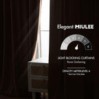 MIULEE Blush Beige Velvet Curtains 52x96 inches Luxury Blackout Curtains | - Image 5