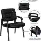 Flash Furniture Haeger Black LeatherSoft Executive Side Reception Chair - Image 4