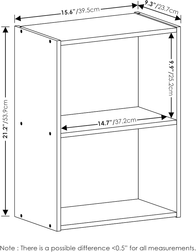 Furinno Luder Bookcase / Book / Storage, French Oak - Image 3