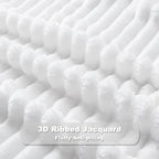 NEWCOSPLAY Fleece Ribbed Cozy King Blanket - Image 5