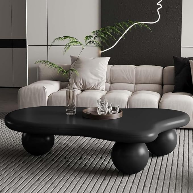 47" Cloud Coffee Table for Living Room Irregular Coffee Table Modern Low Coffee by LvingRoomFurniture