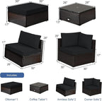 Tangkula 6 Piece Patio Furniture Set, Outdoor Deck Lawn Backyard Durable Steel - Image 5