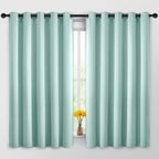 Yakamok Room Darkening Curtains 62x63 inch Length Aqua-Living Room | 2 panels by Yakamok
