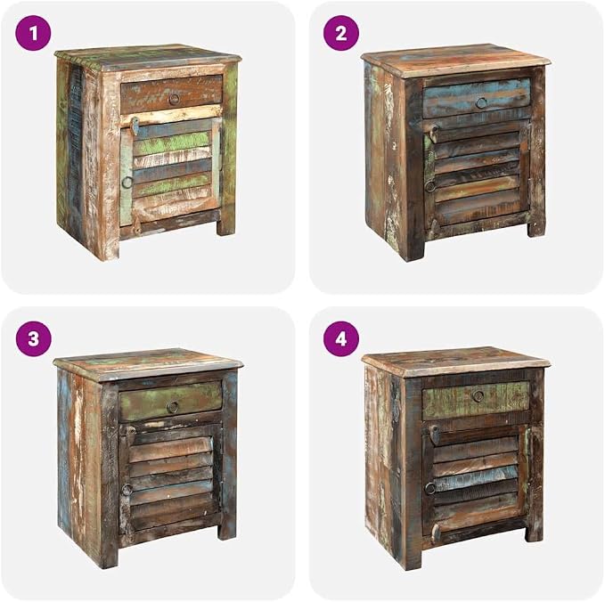 YAFF Vintage Reclaimed Wood End Table - Image 8