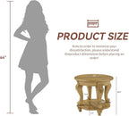 LKTART Round End Tables for Living Room, Vintage Side Table for Small Spaces - Image 3