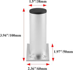 Set of 4 Furniture Legs 4 Inch, Adjustable Aluminum Alloy Cabinet Legs - Image 3