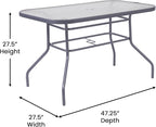 Flash Furniture Tory Rectangle Patio Table - Image 3