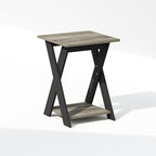 Furinno TIDUR Night Stand, Open Shelf Design X-Legs Nightstand, Criss-Crossed - Image 5