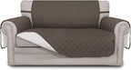 Easy-Going Reversible Couch Cover, 2 Cushion Sofa, Taupe/Ivory | Machine by Easy-Going