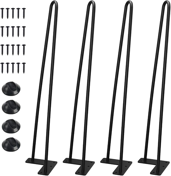 SMARTSTANDARD 20 Inch Heavy Duty Hairpin Furniture Legs, Metal Home DIY Projects by SMARTSTANDARD