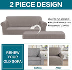 Turquoize Stretch Sofa Slipcover 2 Pieces Sofa Cover Couch Cover - Image 4