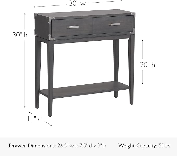Leick Home 24032 Beckett One Drawer Hall Stand - Image 3