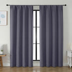 Simplebrand Ava Greyish Purple Blackout Curtains by Simplebrand