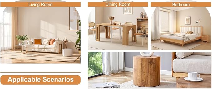 15.7'' Boho Cylinder Side Table - Image 9