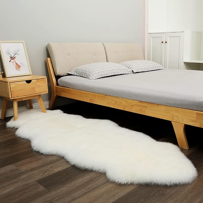 LLB Genuine Sheepskin Area Rug Wool Rug Fur Carpet Fluffy Shaggy Fur Rug - Image 5