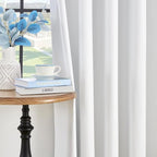 Joydeco 108 Inch 60% Blackout White Curtains 2 Panels, Elegant Semi Sheer - Image 7