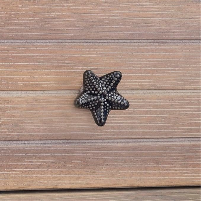 Linon Styers Wood Accent Starfish Coastal Side Table in Natural - Image 9