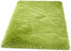 Goolela Lime Green Fluffy Fur Rug 3x5 by Goolela