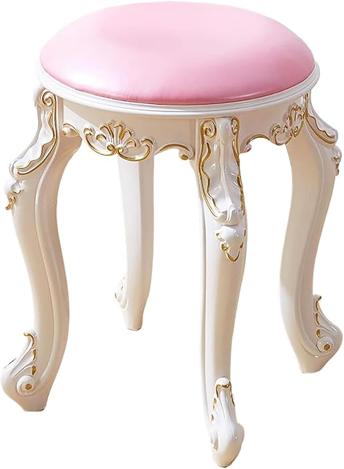 Vintage Vanity Stool Vanity Chair, Round & Rectangular Makeup Stool, Cute by Unknown