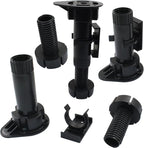 Jiozermi 4 Pack Black Plastic Cabinet Legs, Adjustable Furniture Feet - Image 3