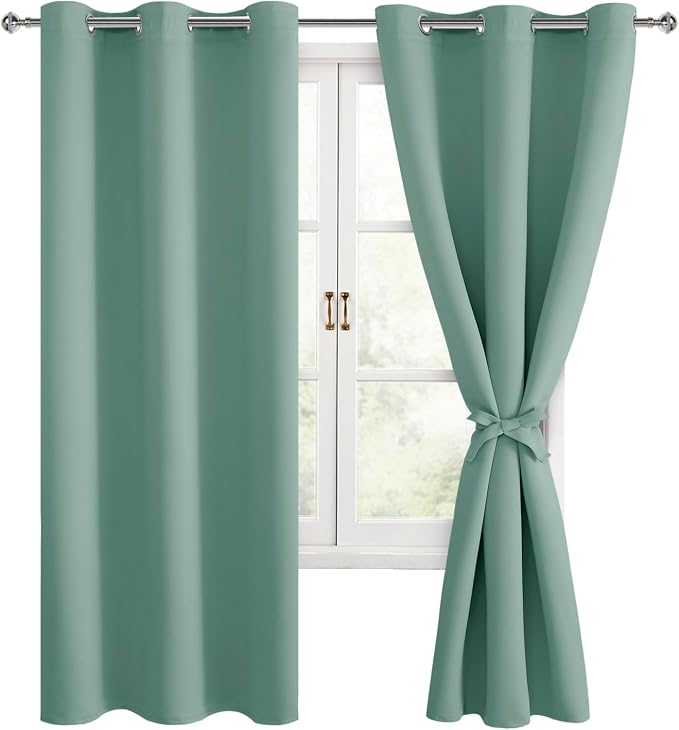 Blackout Curtains for Bedroom, 42 x 63 Inches Length, Sage Green | Thermal - Image 8