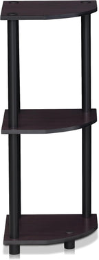 Furinno TURN-N-TUBE Corner Shelf, 3-Tier Corner Bookshelf, Display Storage - Image 4