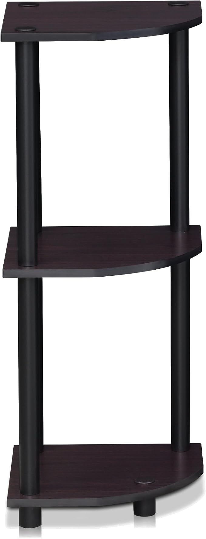 Furinno TURN-N-TUBE Corner Shelf, 3-Tier Corner Bookshelf, Display Storage - Image 4