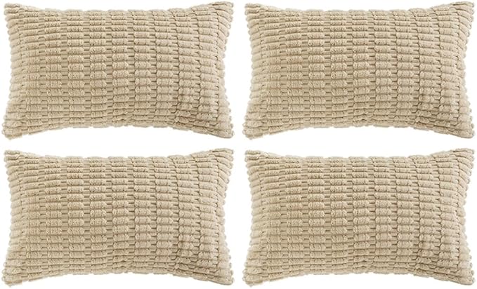 Fancy Homi 4 Packs Decorative Throw Pillow Covers by Fancy+Homi