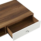 Modway Transmit Mid-Century Coffee Table, Walnut White - Image 5