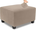 NeColorLife Stretch Ottoman Cover Square Oversized Soft Knitted Jacquard Thick by NeColorLife