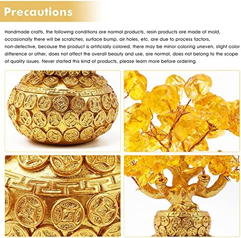 Feng Shui Citrine Multicolor Crytal Money Tree Bonsai with Chinese Decoration for Luck and Wealth - Image 4