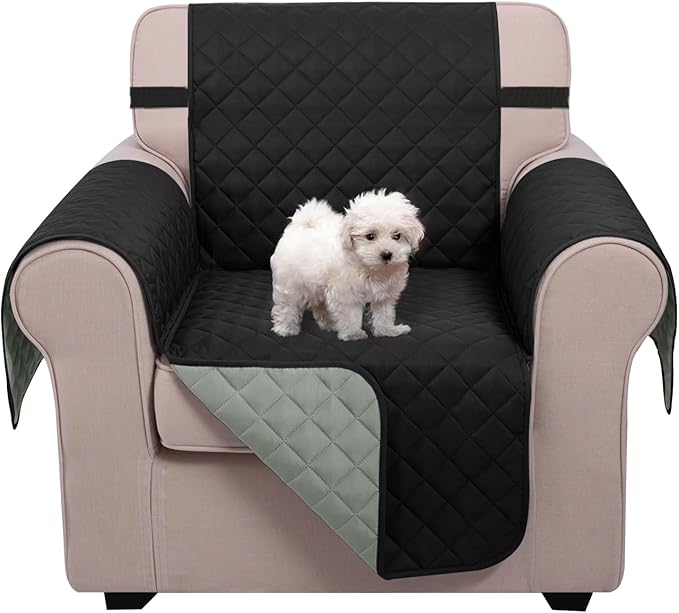 U-NICE HOME Reversible Recliner Chair Covers, Pet Friendly, Elastic Straps by U-NICEHOME