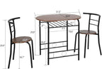 VINGLI 3 Piece Dining Set, Small Kitchen Table Set - Image 6