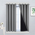 Yakamok Grey Blackout Curtains 45 Inches Long by Yakamok