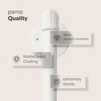 pamo Industrial Pipe Clothing Rack White Metal - Image 3