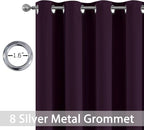 Yakamok Room Darkening Curtains 52x84 inch Length Dark Purple-Living Room | 2 - Image 2