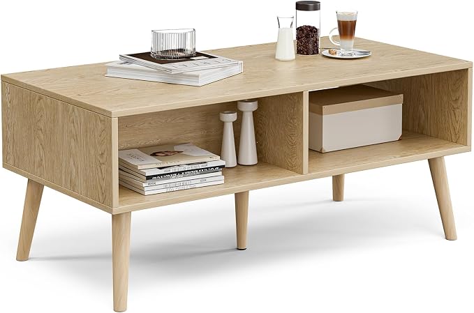 ZttRiee Coffee Table with Storage, Boho Dining Table with Rattan Drawer and - Image 6