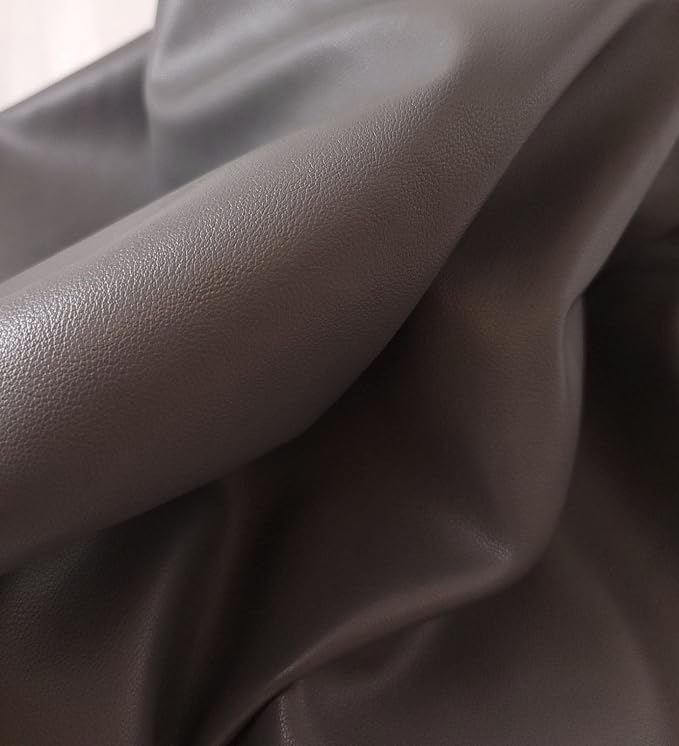 NAT Leathers, Dark Gray Soft Faux Vegan Leather PU {Peta Approved Vegan} - Image 5