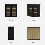 mopio Blake Storage Cabinet, Small Modular Accent Display Sideboard Buffet - Image 5