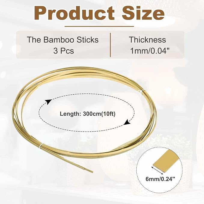 MECCANIXITY 3 Rolls Bamboo Strips - Image 2