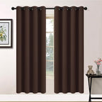 Yakamok Room Darkening Curtains 52x72 inch Long Chocolate Brown-Living Room | 2 by Yakamok