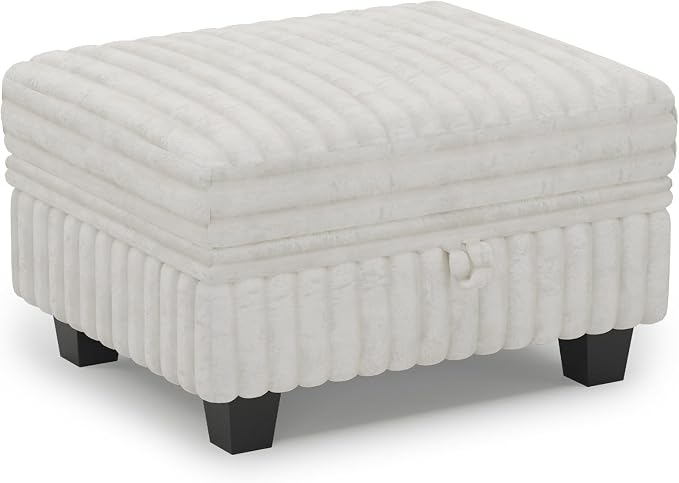 Belffin Corduroy Fabric Ottoman - Image 9