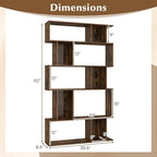 Giantex 5-Tier Bookshelf, 10-Cube Geometric Book Case - Image 3