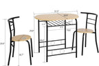 VINGLI 3 Piece Dining Set, Small Kitchen Table Set - Image 6